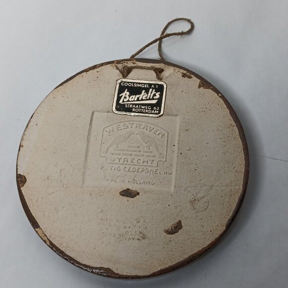 Westraven Utrecht Holland Wall Hanging Decor Stonewear Dancing Couple 5.25" - Picture 3 of 9